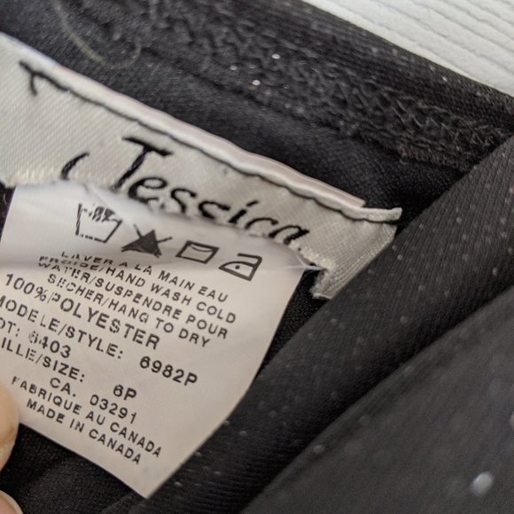 Jessica size 6 Black sparkle dress - Picture 7 of 7